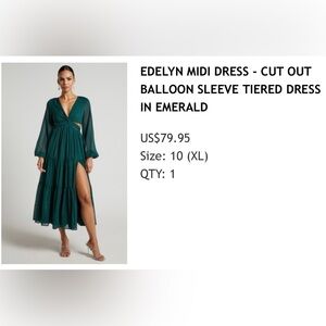 Showpo Teal Long Sleeve Dress